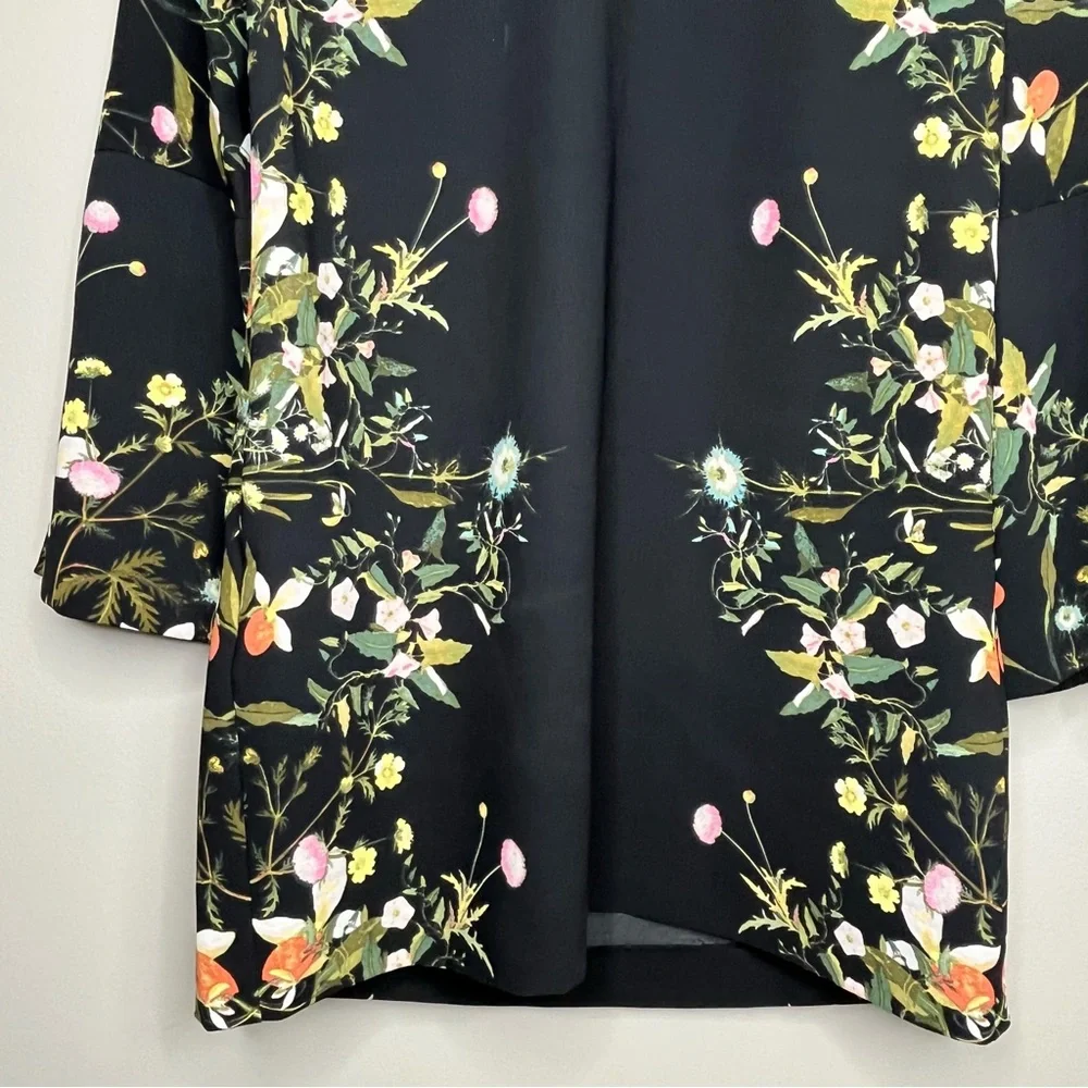 RACHEL Rachael Roy Floral Print Shift Long Sleeve Mid-Length Dress - Picture 9 of 12